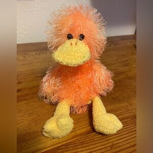 Ty Plush Ostrich with Orange and Yellow Accents EUC
